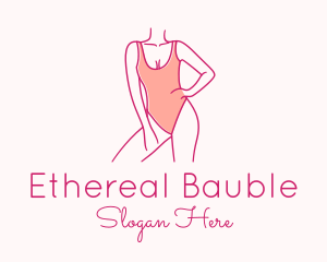 Woman Swimsuit Model logo design