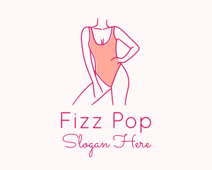 Woman Swimsuit Model logo design