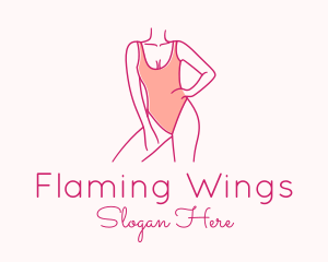 Woman Swimsuit Model logo design