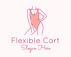 Woman Swimsuit Model logo design