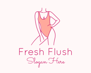 Woman Swimsuit Model logo design