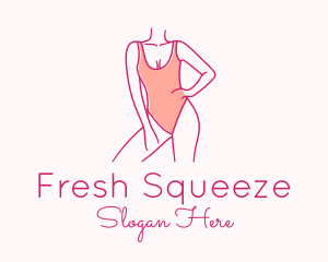 Woman Swimsuit Model logo design