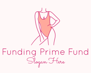 Woman Swimsuit Model logo design