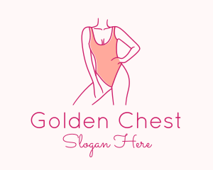 Woman Swimsuit Model logo design