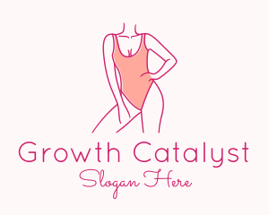 Woman Swimsuit Model logo design