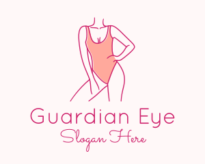 Woman Swimsuit Model logo design