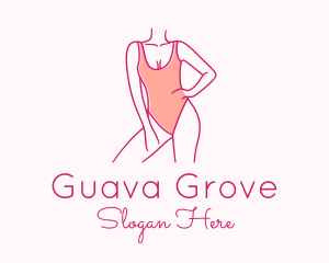 Woman Swimsuit Model logo design