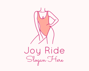 Woman Swimsuit Model logo design