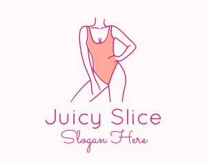 Woman Swimsuit Model logo design