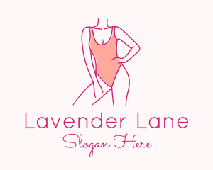 Woman Swimsuit Model logo design