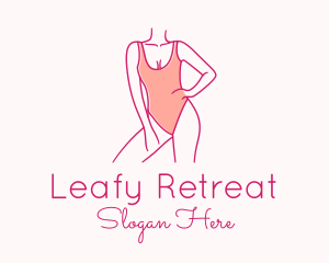 Woman Swimsuit Model logo design