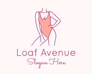 Woman Swimsuit Model logo design