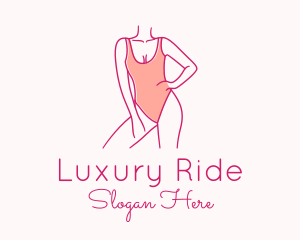 Woman Swimsuit Model logo design