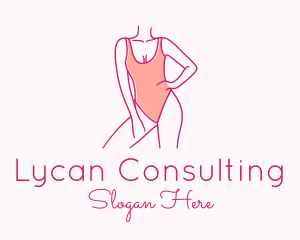 Woman Swimsuit Model logo design