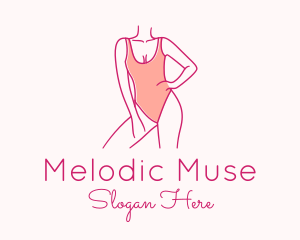 Woman Swimsuit Model logo design