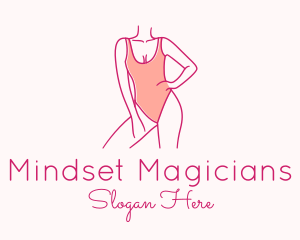 Woman Swimsuit Model logo design