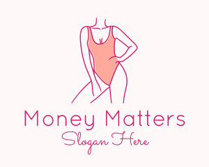 Woman Swimsuit Model logo design