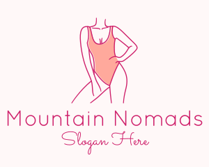 Woman Swimsuit Model logo design