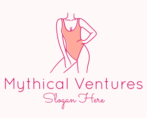 Woman Swimsuit Model logo design