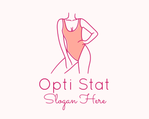 Woman Swimsuit Model logo design