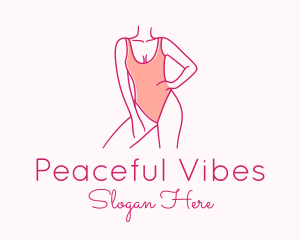 Woman Swimsuit Model logo design