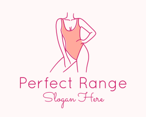 Woman Swimsuit Model logo design