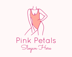 Woman Swimsuit Model logo design