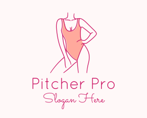 Woman Swimsuit Model logo design