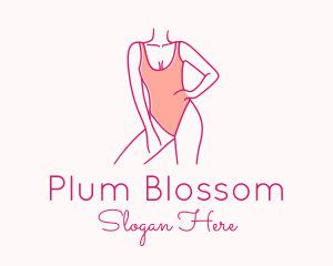 Woman Swimsuit Model logo design