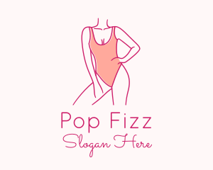 Woman Swimsuit Model logo design