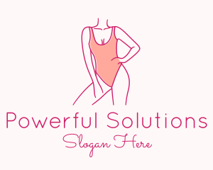 Woman Swimsuit Model logo design