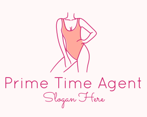 Woman Swimsuit Model logo design