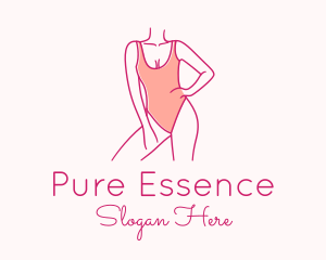 Woman Swimsuit Model logo design