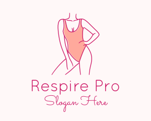 Woman Swimsuit Model logo design