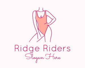 Woman Swimsuit Model logo design