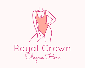 Woman Swimsuit Model logo design