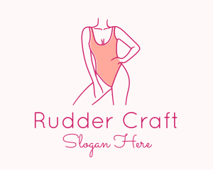 Woman Swimsuit Model logo design