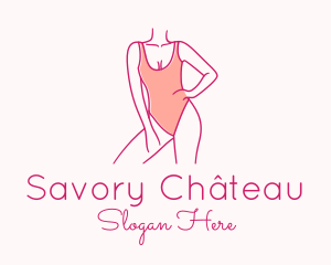 Woman Swimsuit Model logo design