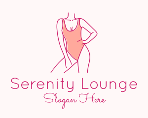 Woman Swimsuit Model logo design