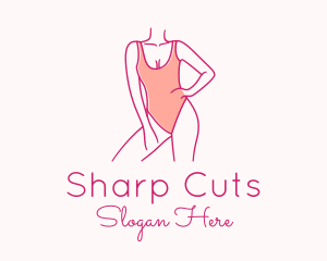 Woman Swimsuit Model logo design