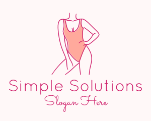 Woman Swimsuit Model logo design