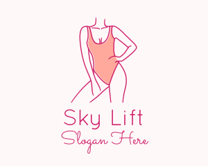 Woman Swimsuit Model logo design