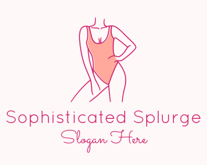 Woman Swimsuit Model logo design