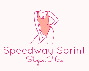 Woman Swimsuit Model logo design