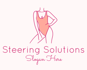 Woman Swimsuit Model logo design