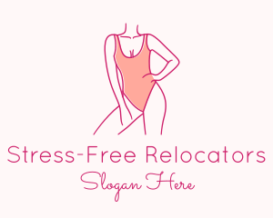 Woman Swimsuit Model logo design