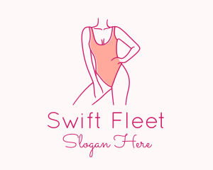 Woman Swimsuit Model logo design