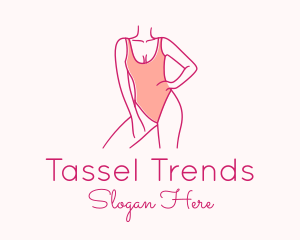 Woman Swimsuit Model logo design