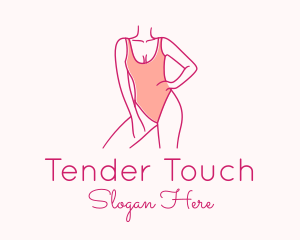 Woman Swimsuit Model logo design