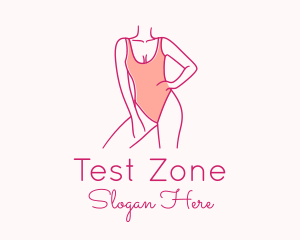 Woman Swimsuit Model logo design